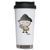 Da Oid Sinzer Leberkassemmel Edelstahl Trinkbecher To Go 470ml Weiss Wildbarren Front